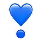Blue Heart Ex Mark Emoji