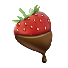 Chocolate Dipped Strawberry Emoji