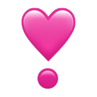 Pink Heart Ex Mark Emoji