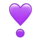 Purple Heart Ex Mark Emoji