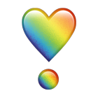 Rainbow Heart Ex Mark Emoji